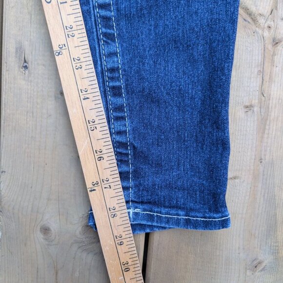 True Religion Jeans Women 29 Blue Denim Medium Wash Skinny Leg 5-Pockets Stretch - Picture 3 of 10